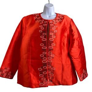 G.M.I Womens Red Beaded Open Formal Size 20W Dressy Asian Vibes Special Occasion